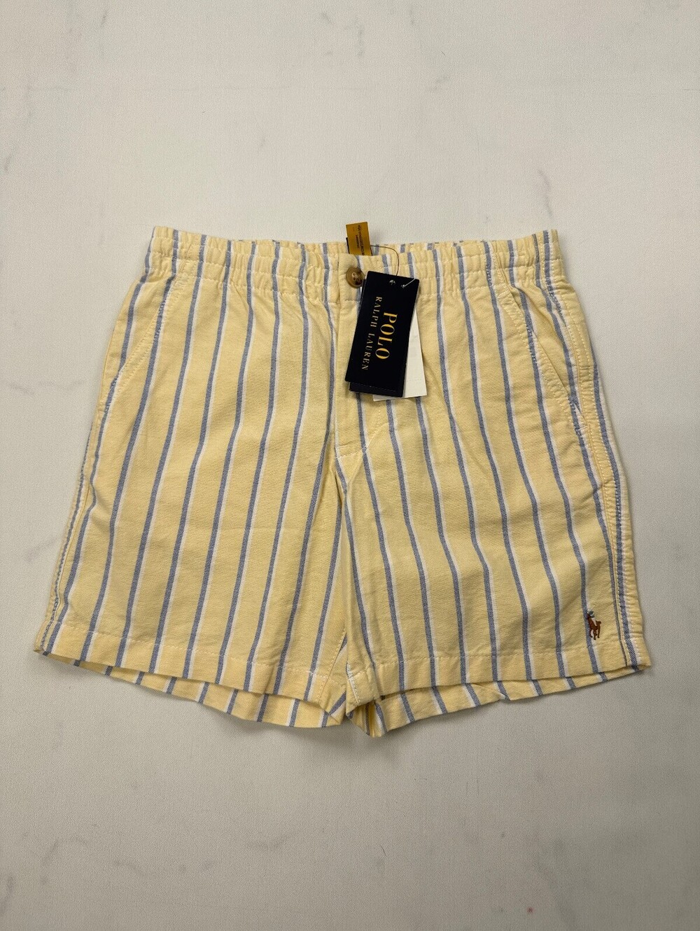Polo Ralph Lauren Bermuda Shorts Cream 90s VTG Classic - Boys 10